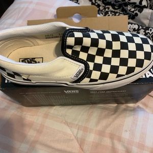 Checkered Vans Women size 5 (youth size 3)